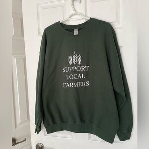 Source Unknown Green Crew Neck Sweater
